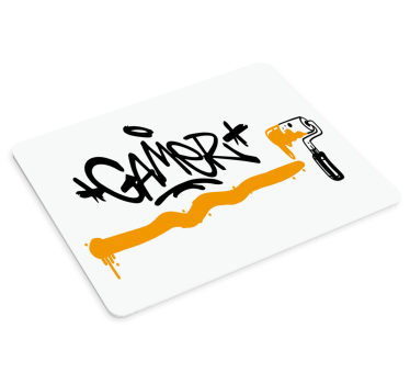 Graffiti gamer logo gaming mouse mat - TenStickers