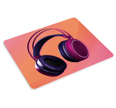 Gaming podloga za miš sa stiliziranim slušalicama - TenStickers