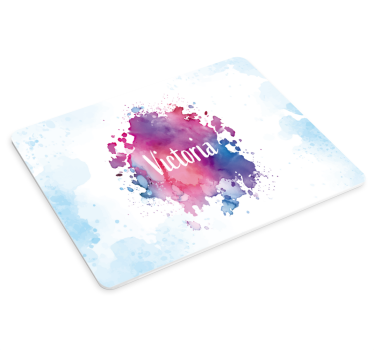 Podloga za miš s imenom u šarenom akvarelu - TenStickers