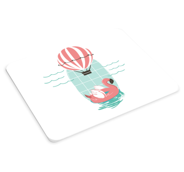 Podloga za miš izvornik veseli flamingo napuhaljka - TenStickers
