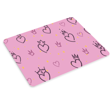 Podloga za miš obrasci srca s krunama - TenStickers