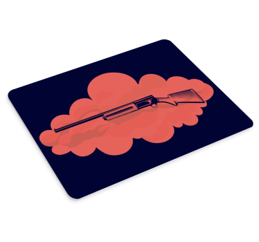 Gaming podloga za miš s stiliziranom ilustracijom oružja - TenStickers