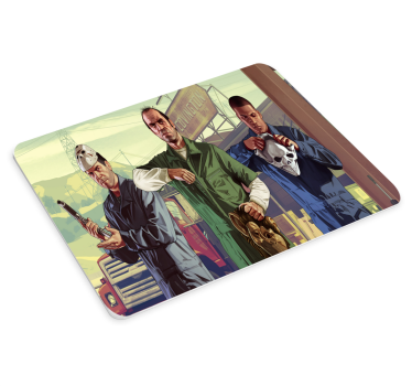 Gta muškarci s maskama gaming vinilna podloga za miš - TenStickers