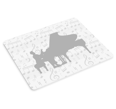 Podloga za miš izvornik silueta klavirske glazbe - TenStickers