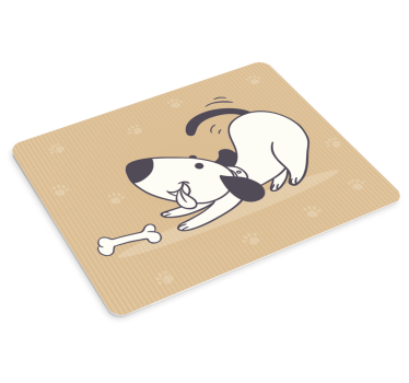 Podloga za miš izvornik veseli pas s kosti - TenStickers