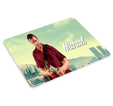 Gaming podloga za miš s likom koji drži novac - TenStickers