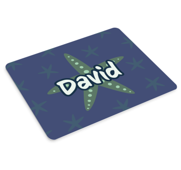 Podloga za miš s imenom personalizirana morskom zvijezdom - TenStickers