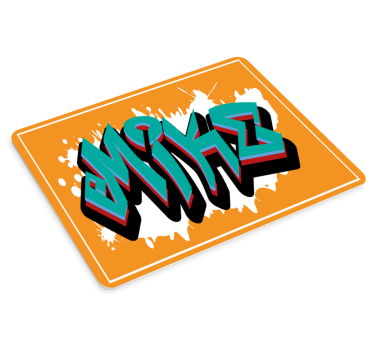 Podloga za miš s imenom u vibrantnom grafitu - TenStickers