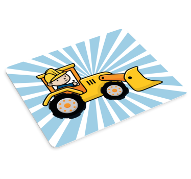 Crtani bager radi originalni podloga za miš - TenStickers