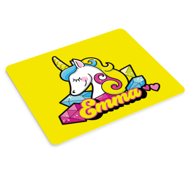 Podloga za miš s imenom s likom jednoroga - TenStickers