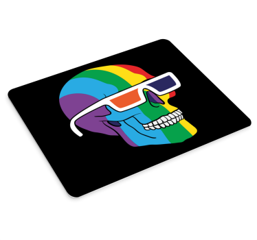 Podloga za miš izvornik šarene lubanje naočale - TenStickers