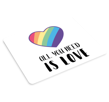 Podloga za miš citat srcem u duginim bojama - TenStickers