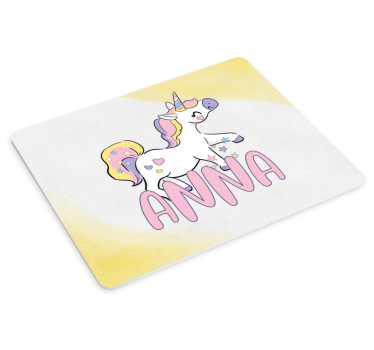 Podloga za miš s imenom u jednorog tematici - TenStickers
