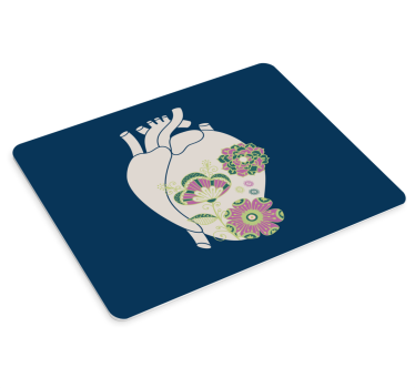 Podloga za miš izvornik floralni dizajn srca - TenStickers
