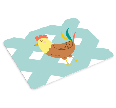 Podloga za miš izvornik s šarmantnom ilustracijom kokoši - TenStickers