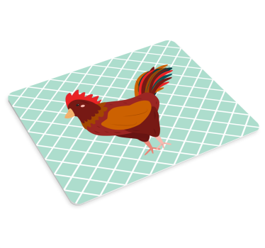 Podloga za miš izvornik ilustracija pijetla - TenStickers