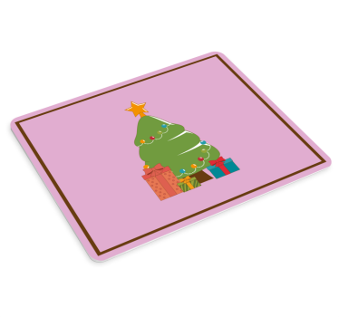 Podloga za miš božić s blagdanskim drvcem - TenStickers
