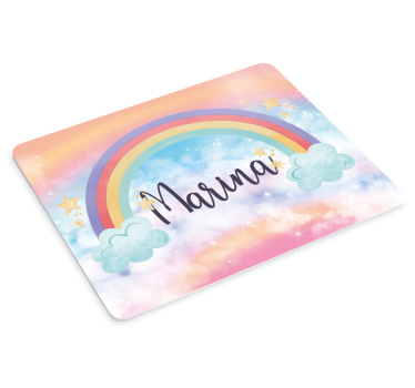 Podloga za miš s imenom Šareni dušeci u oblacima - TenStickers