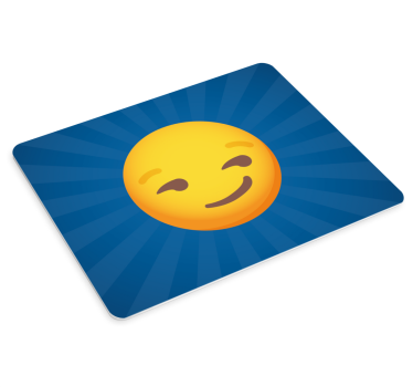 Podloga za miš citat s osmjehnutim emoji izrazom - TenStickers