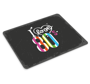 Podloga za miš citat Šarena ljubav iz 80-ih - TenStickers