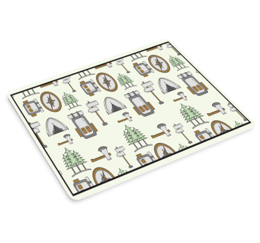 Podloga za miš izvornik uzorak opreme za kampiranje - TenStickers