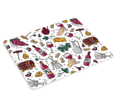 Uzorak grožđa, vina i sira uzorci podloga za miša - TenStickers