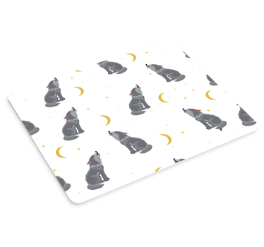 Podloga za miš izvornik uzorak vukova koji zavijaju - TenStickers