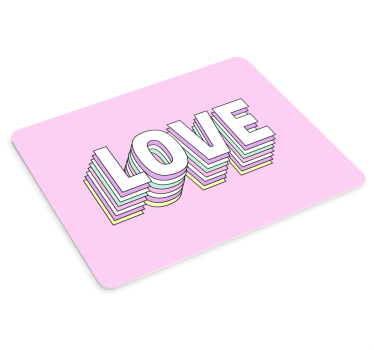 Retro ljubav višeslojni originalni podmetač za miš - TenStickers