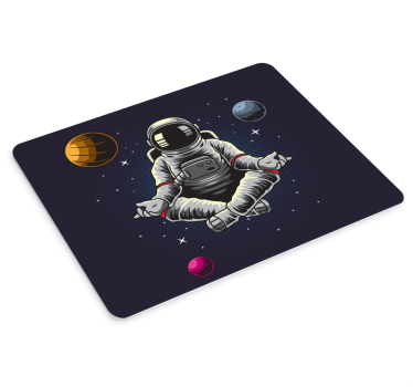 Gaming podloga za miš s umjetnošću meditirajućeg astronauta - TenStickers