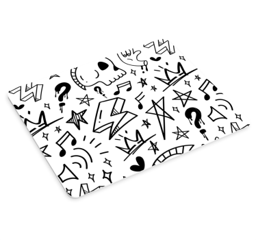 Podloga za miš obrasci stilizirani glazbeni ikoni - TenStickers