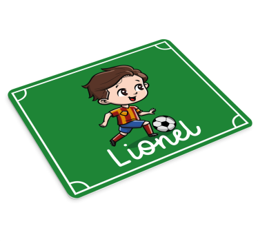 Podloga za miš s imenom veseli nogometni lik - TenStickers