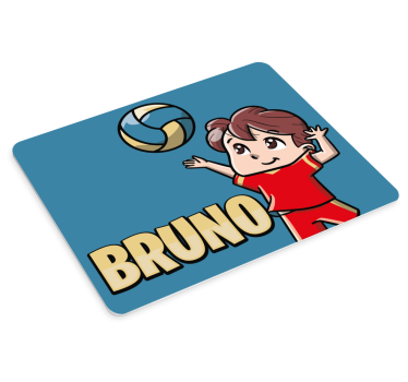 Podloga za miš s imenom veseli dječak u igri - TenStickers