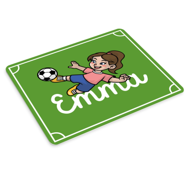 Podloga za miš s imenom djevojke koja udara loptu - TenStickers