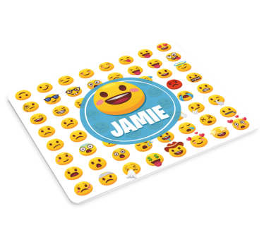 Podloga za miš s imenom s uzorkom emotikona veselih izraza - TenStickers