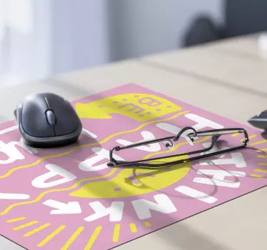 Misli pozitivno jastuk miša s navodnicima - TenStickers