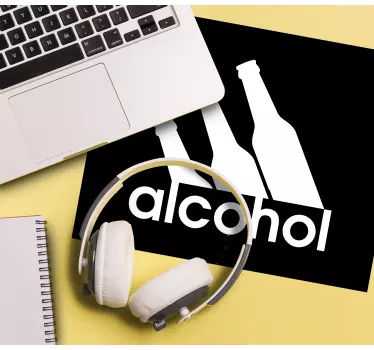 Alkoholna smiješna podloga za miš s navodnicima - TenStickers