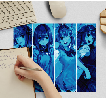 Anime girls plava gaming vinilna podloga za miš - TenStickers