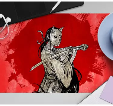 Anime samurai anime miš prostirka - TenStickers