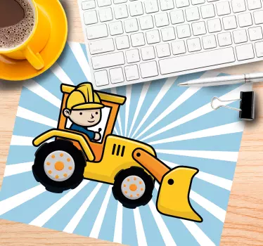 Crtani bager radi originalni podloga za miš - TenStickers