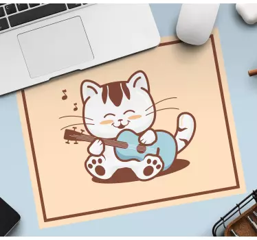 Crtić glazbenik mačka originalna podloga za miša - TenStickers