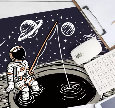 Dizajn astronauta za ribolov originalna podloga za miš - TenStickers