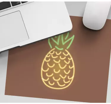 Dizajn originalne podloge za miš u ananasovom neonskom stilu - TenStickers