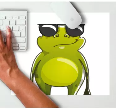 Dizajn žabe sa sunčanim naočalama anime podloga za miš - TenStickers