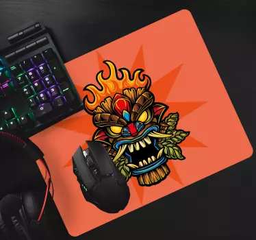 Fire tiki maska crtani grafiti originalna podloga za miš - TenStickers