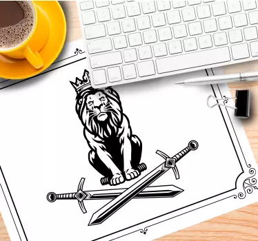 Podloga za miš amblem kraljevskog lava - TenStickers