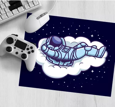 Gaming podloga za miš astronaut koji lebdi na oblaku - TenStickers