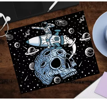 Gaming podloga za miš astronaut na raketi - TenStickers