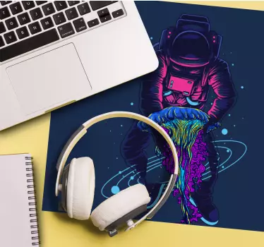 Gaming podloga za miš astronaut s meduzom - TenStickers