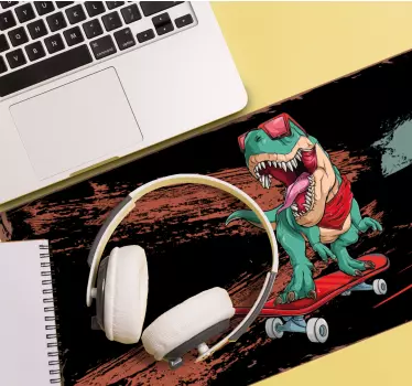 Gaming podloga za miš avantura s dinosaurima na klizaljkama - TenStickers