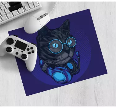 Gaming podloga za miš cool cat slušalice - TenStickers
